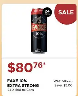 The Beer Store FAXE 10% EXTRA STRONG offer