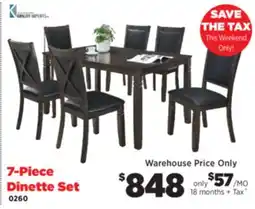 Surplus Furniture Bristol Grey 7-Piece Dinette Set offer