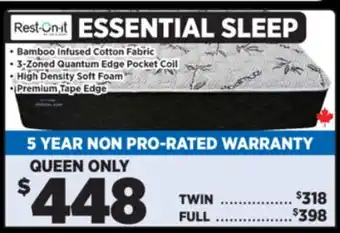 Surplus Furniture Essential Sleep Queen Mattress offer