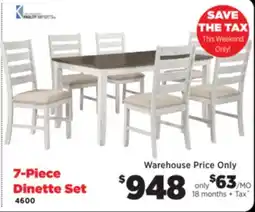 Surplus Furniture 7-Piece Dinette Set offer