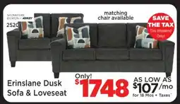 Surplus Furniture Erinslane Dusk Sofa & Loveseat set offer