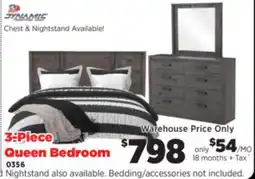 Surplus Furniture Alabaster Oak 3-Piece Queen Bedroom Set offer