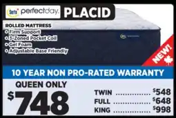 Surplus Furniture Serta perfect day PLACID ROLLED MATTRESS offer