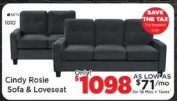 Surplus Furniture Cindy Rosie Sofa & Loveseat offer