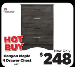 Surplus Furniture Canyon Maple 4 Drawer Chest offer