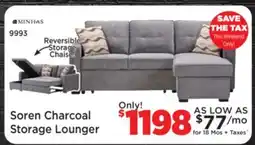 Surplus Furniture Hugo Charcoal 2 Piece Storage Sleeper offer