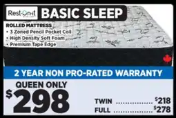 Surplus Furniture Basic Sleep Queen Mattres offer