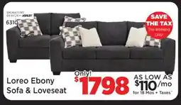 Surplus Furniture Loreo Ebony Sofa & Loveseat Set offer