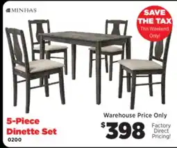 Surplus Furniture 5-Piece Dinette Set offer