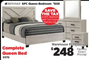 Surplus Furniture Bradley Dusty Grey Oak Queen Bed offer