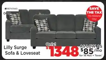 Surplus Furniture Lilly Surge Anchor Sofa & Loveseat Set offer