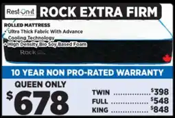 Surplus Furniture Rock Extra Firm Queen Mattress offer