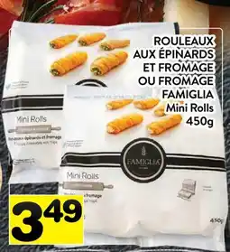 Supermarché PA ROULEAUX AUX ÉPINARDS ET FROMAGE FAMIGLIA | Mini Rolls offer