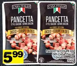 Supermarché PA PANCETTA COUPÉ EN DÉS CASA ITALIA | Diced Pancetta offer