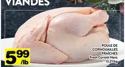 Supermarché PA POULE DE CORNOUAILLES FRAÎCHES | Fresh Cornish Hens offer