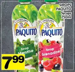 Supermarché PA SIROPS PAQUITO | Syrups offer