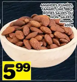 Supermarché PA AMANDES (FUMÉES, TAMARIS, LIME, BBQ, ROTIES SALÉES OU NON- SALÉES) | Almonds offer