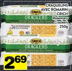 Supermarché PA CRAQUELINS AVEC ROMARIN CRICH | Rosemary Crackers offer