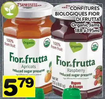 Supermarché PA CONFITURES BIOLOGIQUES FIOR DI FRUTTA | Organic Jams offer