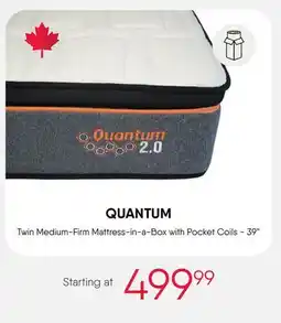 Meubles RD QUANTUM Twin Medium-Firm Mattress-in-a-Box with Pocket Coils - 39 offer