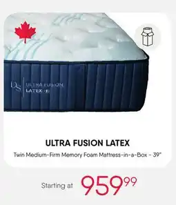 Meubles RD ULTRA FUSION LATEX Twin Medium-Firm Memory Foam Mattress-in-a-Box - 39 offer