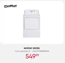 Meubles RD MOFFAT Dryer Front-Load White 27 - MTX22EBMRWW offer
