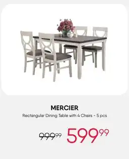 Meubles RD Mercier - Table with 4 chairs offer