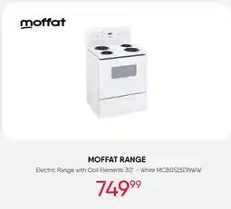 Meubles RD Moffat Range White 30 Electric Coil elements - MCBS525DNWW offer