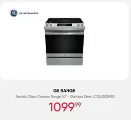 Meubles RD GE Range Stainless 30 Electric Glass-Ceramic - JCSS630SMSS offer