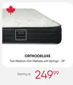 Meubles RD ORTHODELUXE Twin Medium-Firm Mattress with Springs offer
