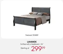 Meubles RD LAVANDE Full Bed with a Headboard - 54 offer