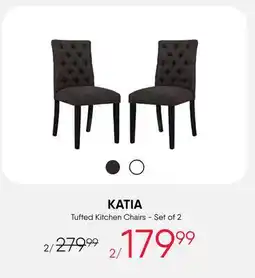 Meubles RD Katia - Tufted Chairs (Set of 2) - Grey offer
