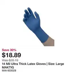 Bumper to Bumper 14 Mil Ultra Thick Latex Gloves | Size: Large offer