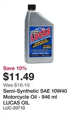 Bumper to Bumper Semi-Synthetic SAE 10W40 Motorcycle Oil offer
