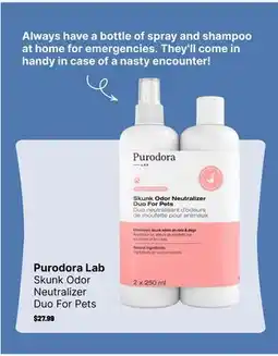 Ren’s Pets Depot Purodora Lab Skunk Odor Neutralizer Duo For Pets offer