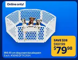 Walmart IRIS 61 cm dog exercise playpen offer