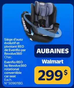 Walmart Evenflo REO by Revolve360 rotational convertible car seat offer