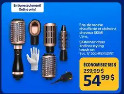 Walmart SKIMI Hair Drying and Hot Styling Brush Set offer