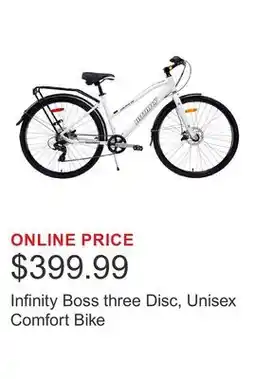 Costco Infinity Boss three Disc, Unisex Comfort Bike offer
