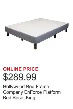 Costco Hollywood Bed Frame Company EnForce Platform Bed Base, King offer