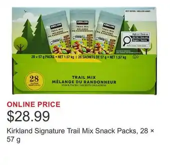 Costco Kirkland Signature Trail Mix Snack Packs, 28 × offer