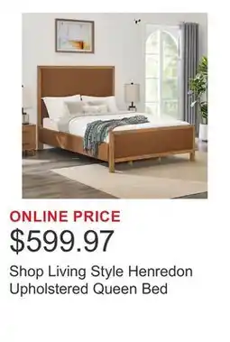 Costco Shop Living Style Henredon Upholstered Queen Bed offer