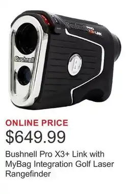 Costco Bushnell Pro X3+ Link with MyBag Integration Golf Laser Rangefinder offer