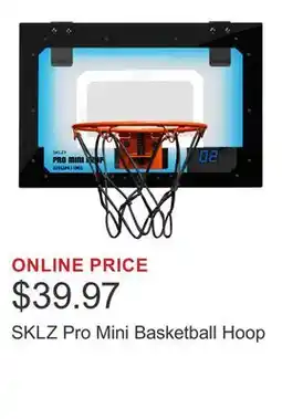 Costco SKLZ Pro Mini Basketball Hoop offer