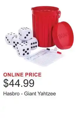 Costco Hasbro - Giant Yahtzee offer