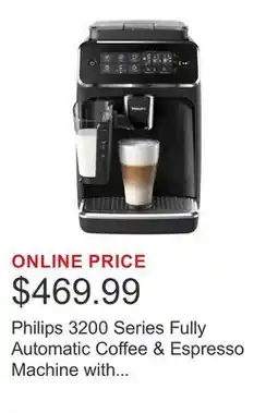 Costco Philips 3200 Series Fully Automatic Coffee & Espresso Machine with LatteGo offer