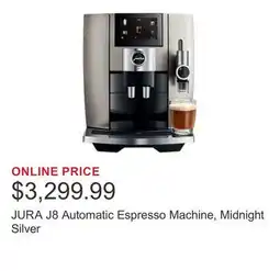 Costco JURA J8 Automatic Espresso Machine, Midnight Silver offer