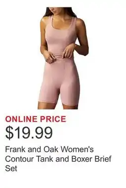 Costco Frank and Oak Women's Contour Tank and Boxer Brief Set offer