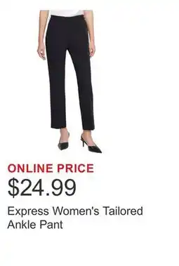 Costco Express Women's Tailored Ankle Pant offer