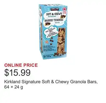 Costco Kirkland Signature Soft & Chewy Granola Bars, 64 × offer